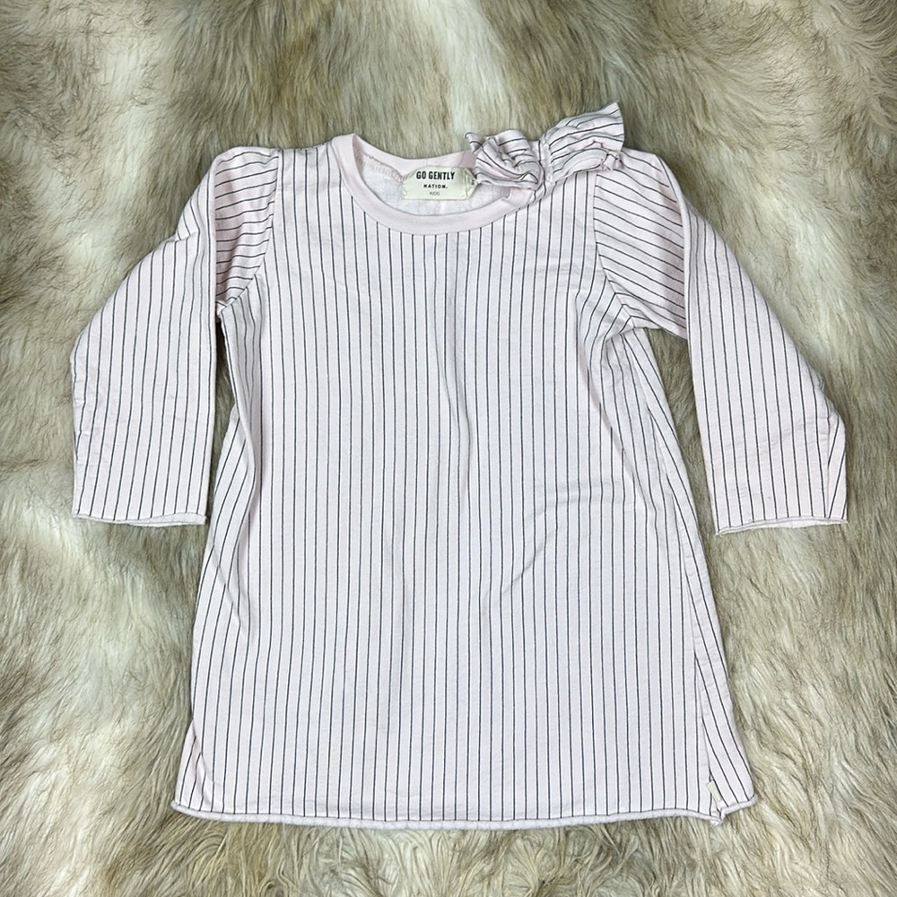 5 Year - Go Gently Nation Kids Organic Cotton Striped Three Quarter Sleeve